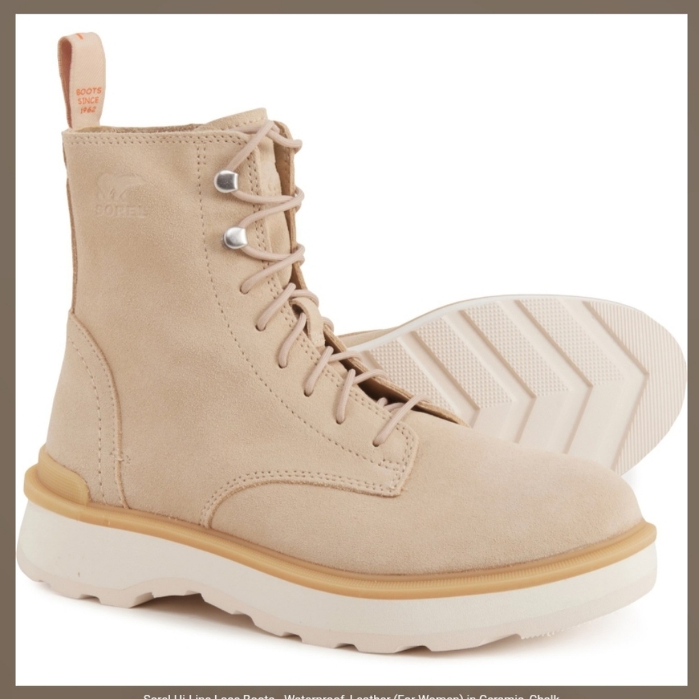 SOREL HI-LINE LACE BOOTS WATERPROOF,  LEATHER